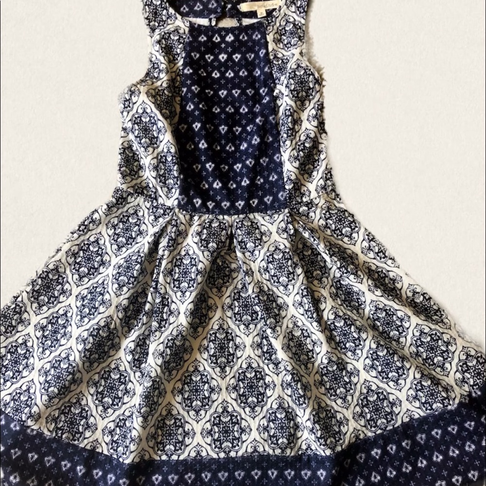 Rewind Skater Printed Above the Knee Dress (M)